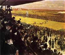 The Races at Longchamps from the Grandstand - Giuseppe De Nittis