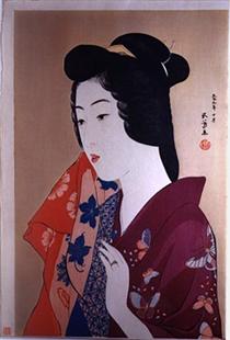 Woman With a Hand Towel - Goyō Hashiguchi