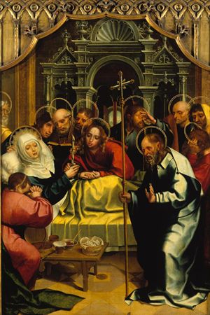 Morte da Virgem, 1527 - Грегоріо Лопеш