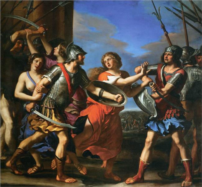 Hersilia Separating Romulus and Tatius, 1645 - Giovanni Francesco Barbieri