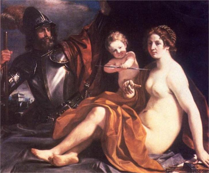 Venus, Mars and Cupid, 1633 - Guercino