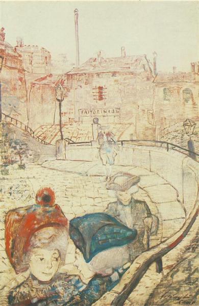 Sunday Afternoon in Como, 1912 - Lajos Gulacsy