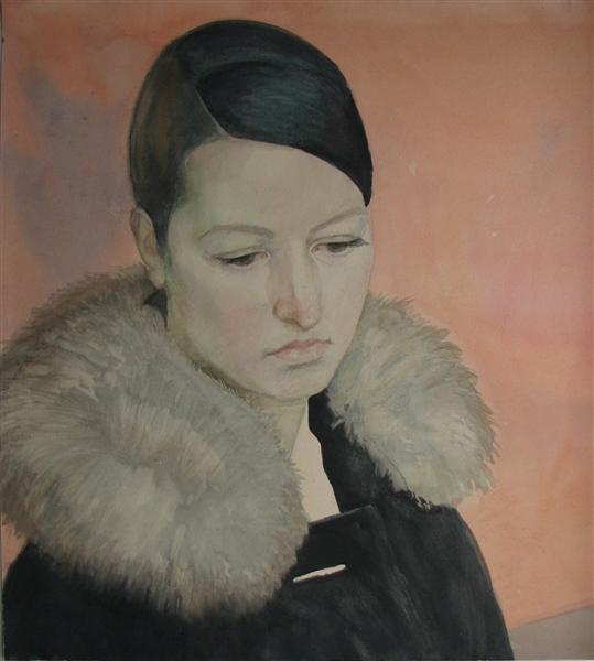 Meitenes portrets., 1964 - Guntis Strupulis