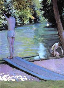 Bather Preparing to Dive - Gustave Caillebotte