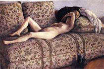 Nu sur un canapé - Gustave Caillebotte