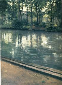 L'Yerres, pluie - Gustave Caillebotte