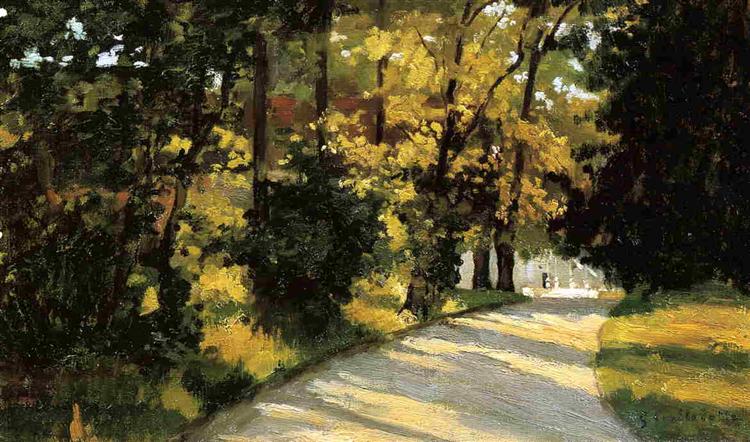Yerres, Path Through the Woods in the Park, c.1871 - c.1878 - 古斯塔夫·卡耶博特