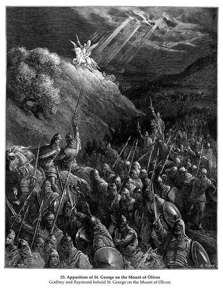Aparição de São Jorge no Monte das Oliveiras - Gustave Doré