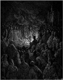 Barthelemi undergoing the Ordeal of Fire - Gustave Doré
