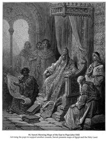 Sanuti Showing Maps of the East to Pope John XXII - Gustave Dore