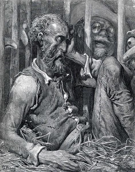 Зачарованный Дон Кихот, c.1868 - Гюстав Доре