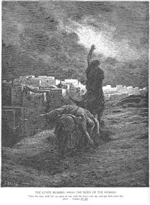 Os Levitas Carregam o Corpo de uma Mulher - Gustave Doré