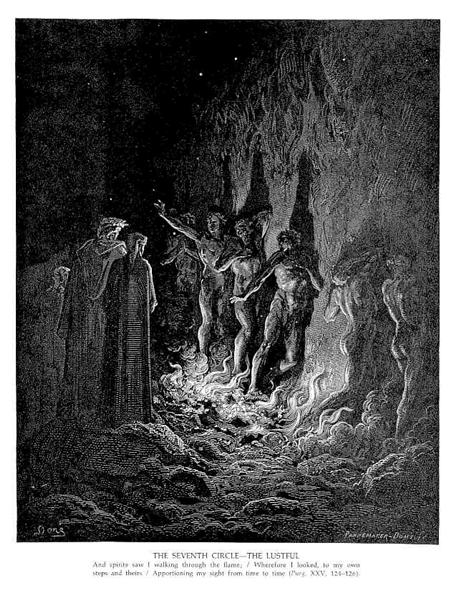 The Seventh Circle--The Lustful - Gustave Dore