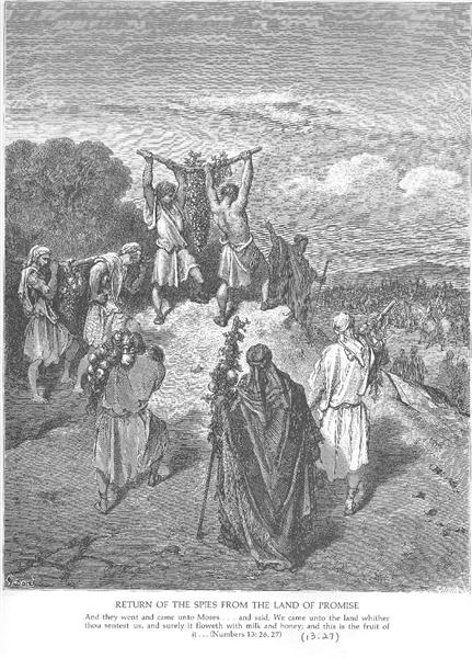 Os Espiões Retornam da Terra Prometida - Gustave Doré