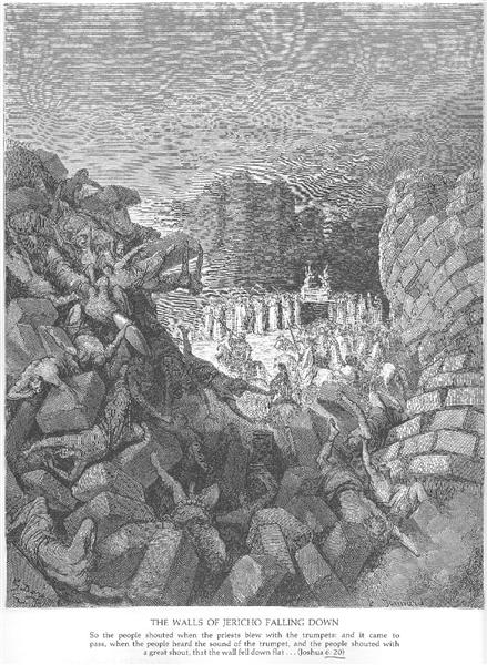 The Walls of Jericho Fall Down - Gustave Doré