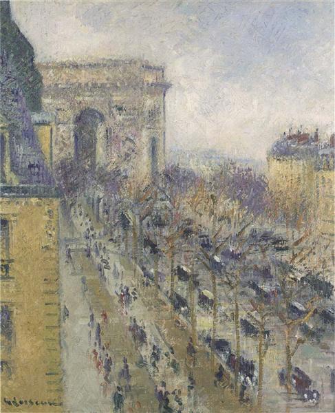 The Arc de Triomphe Friedland Avenue - Gustave Loiseau