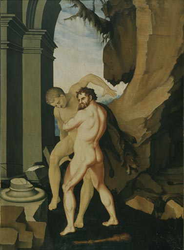 Hercules and Antaeus, c.1530 - Ганс Бальдунг