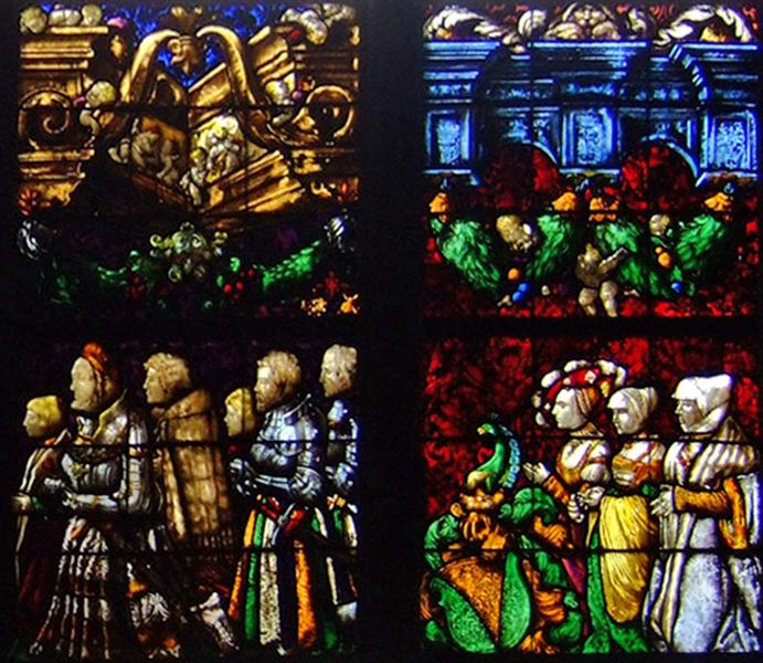 Western stained glass window in the Stürzel Family Chapel, 1528 - 1530 - 汉斯·巴尔东·格里恩