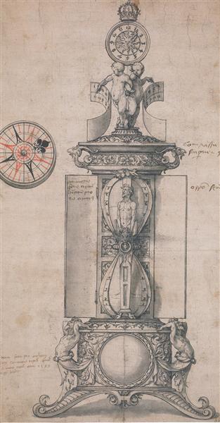 Design for Anthony Denny's Clocksalt, c.1543 - Hans Holbein the Younger