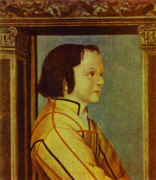 Portrait of a Boy with Chestnut Hair, 1517 - Hans Holbein, o Jovem