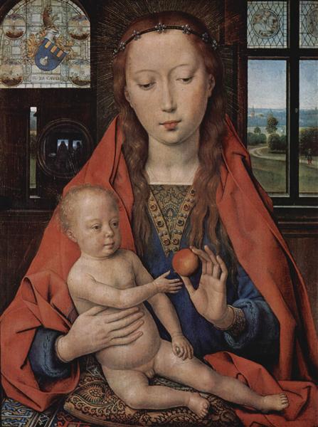 Madonna and Child, from The Diptych of Maerten van Nieuwenhove, 1487 - Ганс Мемлінг