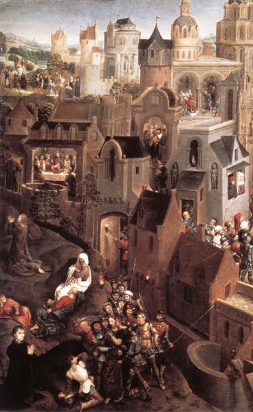Cenas da Paixão de Cristo (lado esquerdo), 1470 - 1471 - Hans Memling