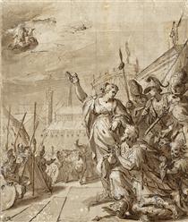 Augustus and the Tiburtine Sibyl - Hans von Aachen