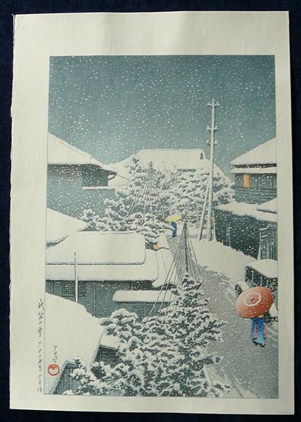 Snow at Shirochi, 1925 - Kawase Hasui