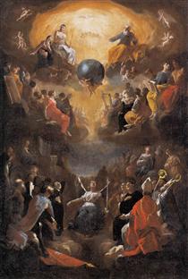 Adoration of the Holy Trinity - Иоганн Генрих Шёнфельд