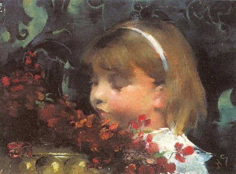 Portrait of a Child, 1883 - 海莱内·谢尔夫贝克