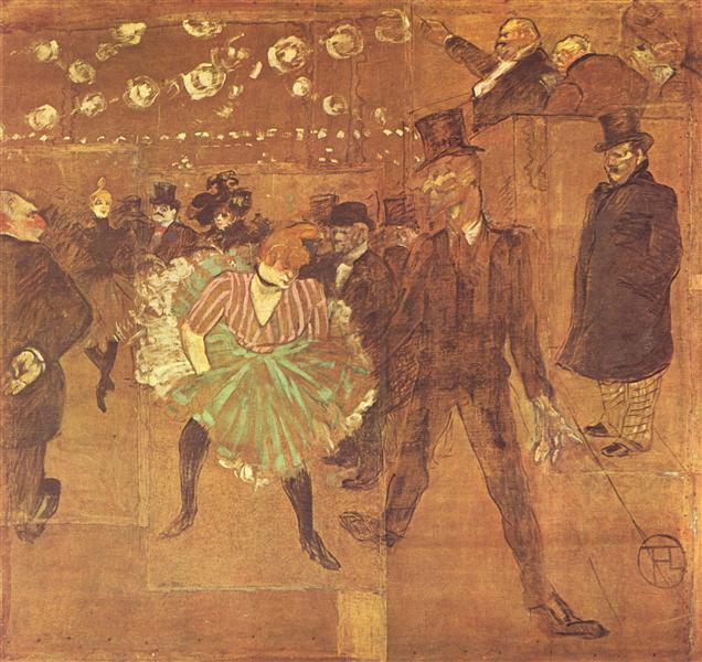 Booth of La Goulue at the Foire du Trone (Dance at the Moulin Rouge), 1895 - 亨利·德·土魯斯-羅特列克