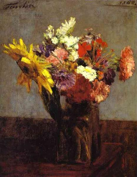 Bouquet of Flowers, 1860 - Анри Фантен-Латур
