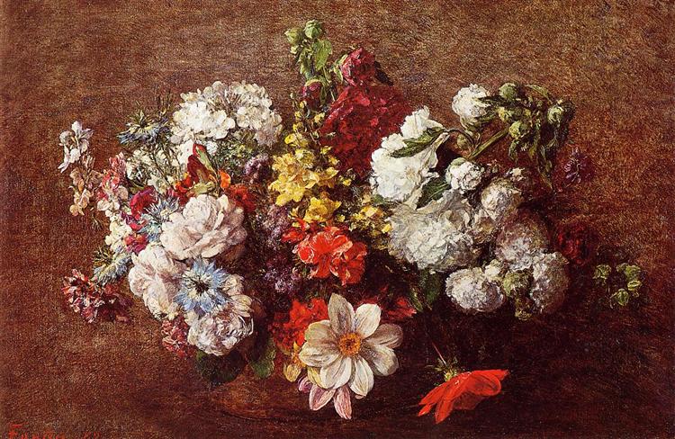 Bouquet of Flowers, 1882 - Анрі Фантен-Латур