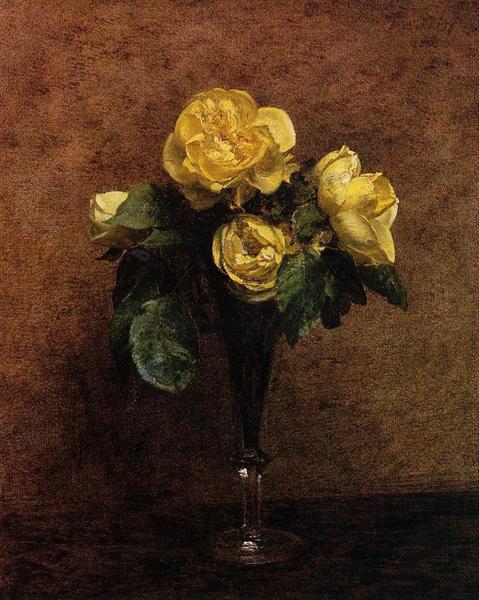 Flowers Roses Marechal Neil, 1883 - Henri Fantin-Latour