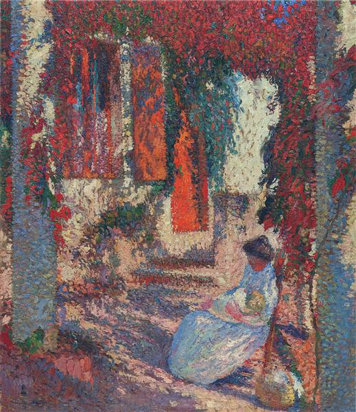 Mother and Child in the Garden - Henri Martin