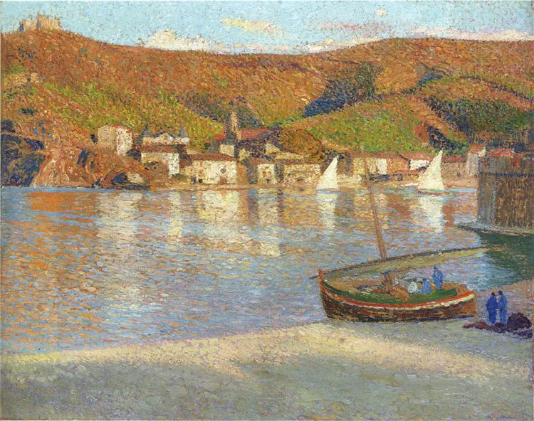 Sailboats in the Port - Анрі Мартен