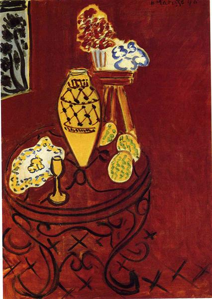 Interior in Venetian Red, 1946 - Henri Matisse