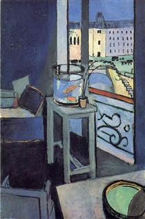 Interior with a Bowl with Red Fish - Henri Matisse
