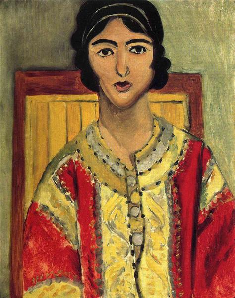 Lorette with a Red Dress, 1917 - Анри Матисс