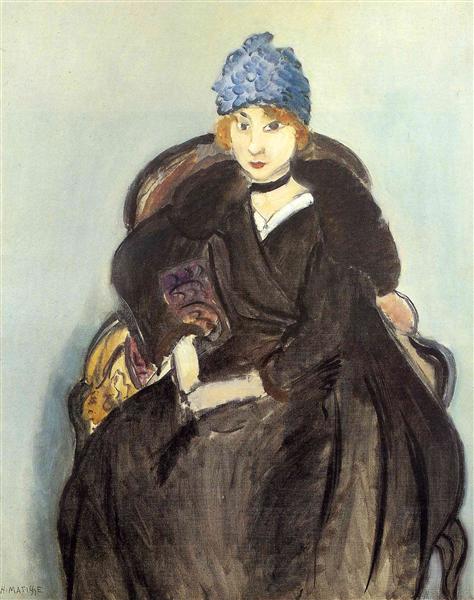 Marguerite Wearing a Hat, 1918 - Анри Матисс