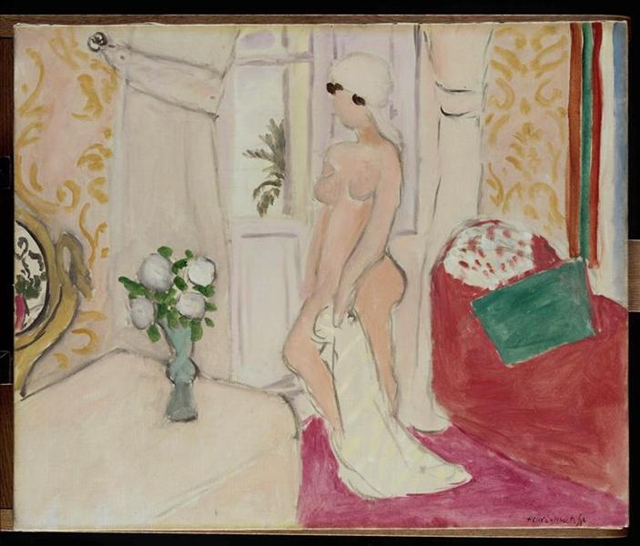 Діва і ваза з квітами або рожевий ню, 1921 - Анрі Матісс