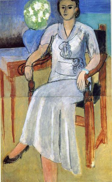 Woman with a White Dress, 1933 - 1934 - 馬蒂斯