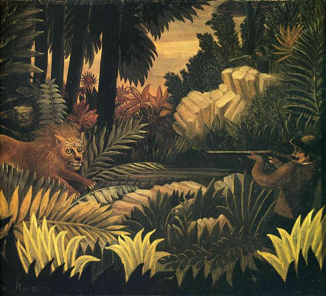 The Lion Hunter - Henri Rousseau