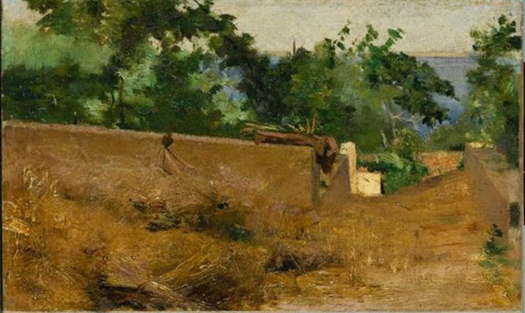 Road in capri, 1882 - Henrique Pousao