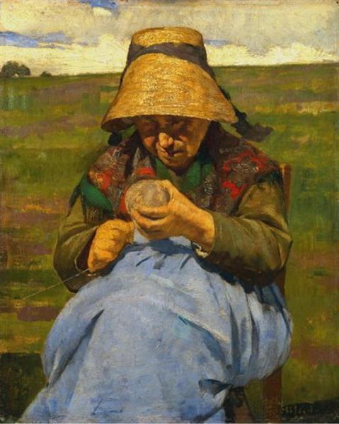 Old women winding a skein, 1881 - Енріке Позао