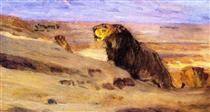 Lions dans le désert - Henry Ossawa Tanner