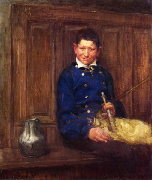 The Bagpipe Player, 1895 - Генри Оссава Таннер