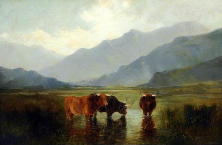 Landscape with Cattle, 1872 - Henry William Banks Davis