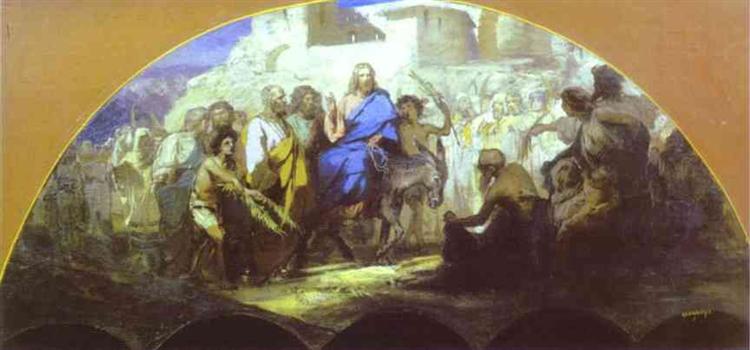 Entrance of Christ into Jerusalem, 1876 - Генрих Семирадский