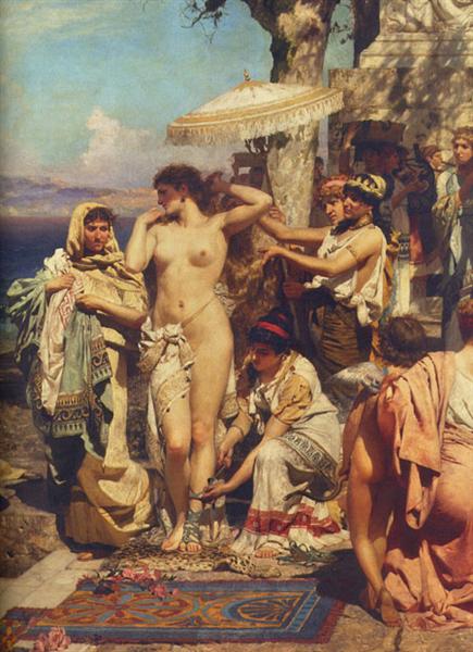 Phryne at the Poseidonia in Eleusis (detail), 1889 - Генрих Семирадский